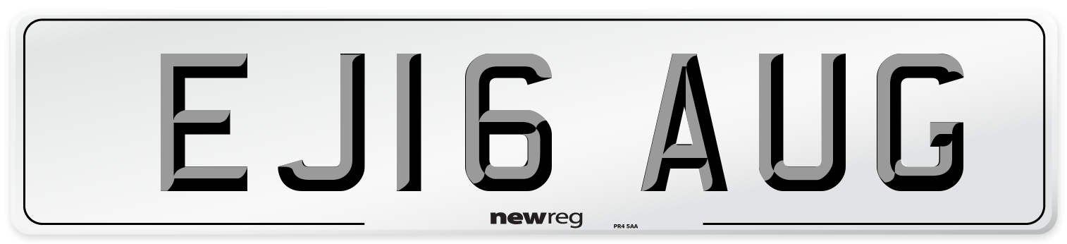 EJ16 AUG Number Plate from New Reg